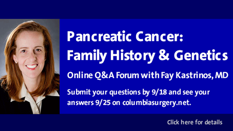 Banner: Pancreatic Cancer: Family History and Genetics