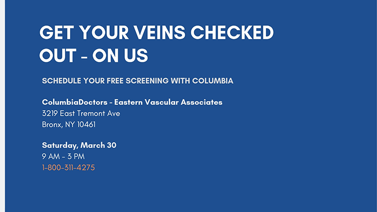 Banner: Vein Screening in Eastern Bronx