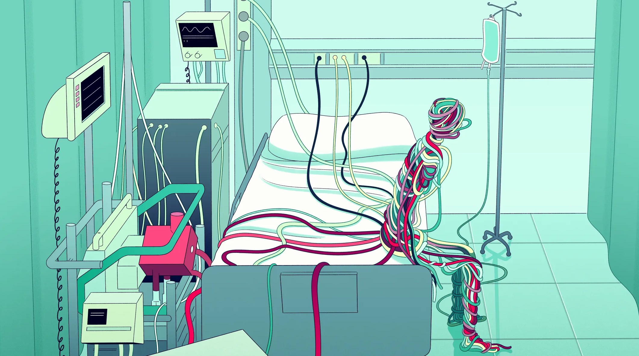 An illustration that conveys the way ECMO is changing