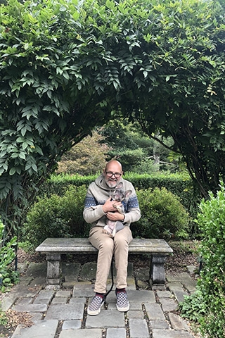 John with his puppy, Archie.