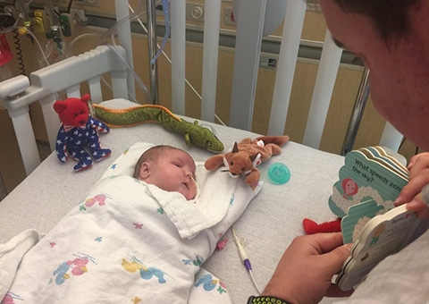 Born with multiple holes in his heart, Maverick spent the first six weeks of his life in the hospital and was so fragile that his parents could not hold him. (Photo courtesy of NYP)