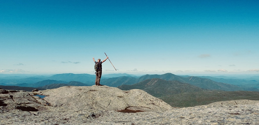 Declan at the top of Mt. Marcy in the Adirondacks.