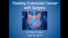 Video Thumbnail: Treating Colorectal Cancer with Surgery — Dr. P. Ravi Kiran