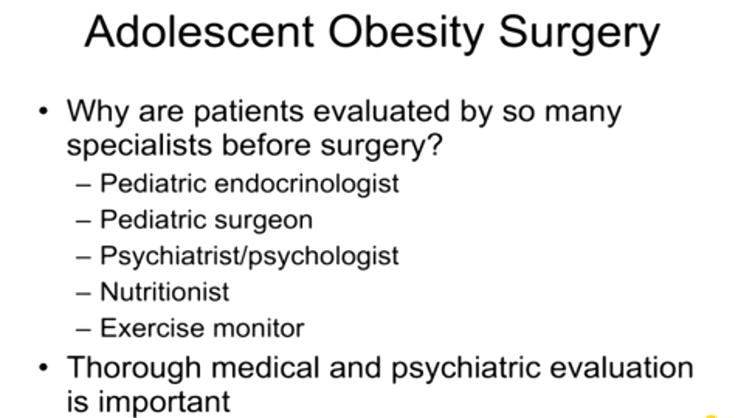 Video Thumbnail: Adolescent Obesity Surgery